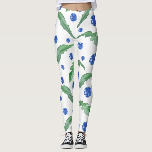 Legging Cornflores azul aquarela (Frente)