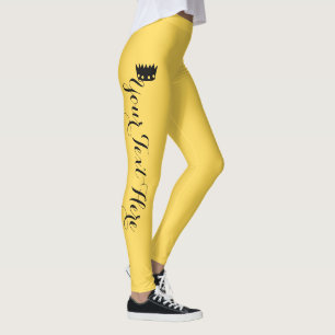 Legging Coroa Amarela Mostarda Personalizada