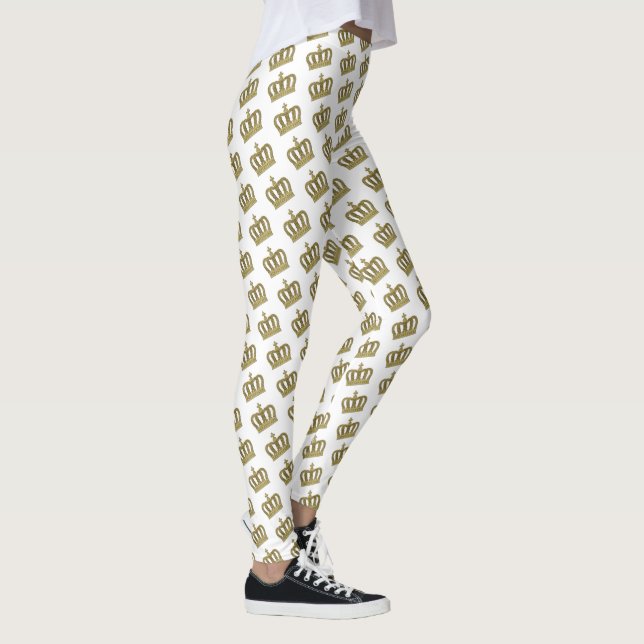 Legging Coroa Dourada - luxuosa real 2 (Direita)