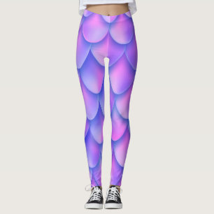 Legging Coroa holográfica de sereia, textura vibrante de f
