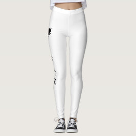 Legging Coroa Personalizada Branco Preto