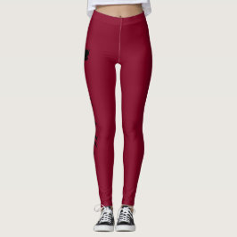Legging Coroa Personalizada Burgundy