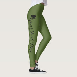Legging Coroa Personalizada Verde Oliva