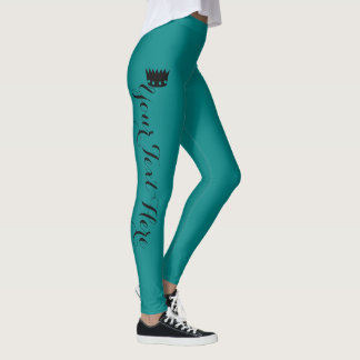 Legging Coroa Teal Personalizada