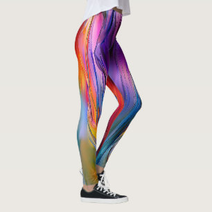 Legging "Correntes cromáticas" Abstrato Contemporâneo