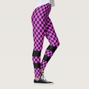 Legging Corrida de Carro / Padrão de Xadrez + seu backgr.