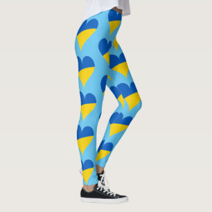 Legging Corta as cores da bandeira da Ucrânia 