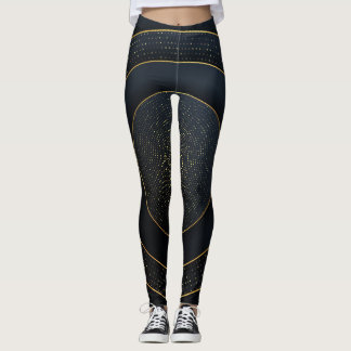 Legging Corte De Papel De Luxo: Gradiente De Ouro.