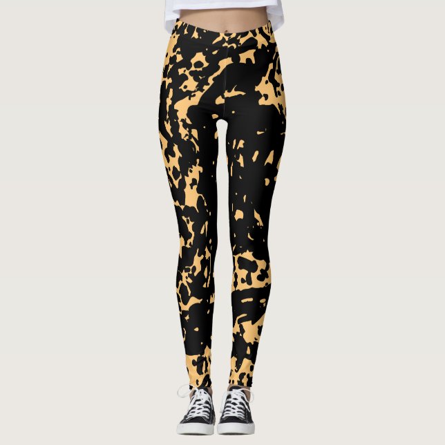 Legging Corte de textura em mármore (Frente)