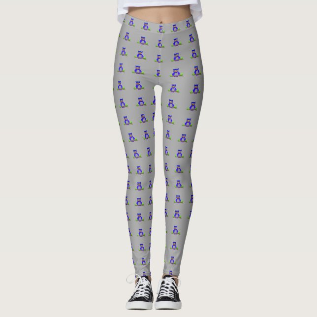 Legging Coruja de Madeira Azul (Frente)