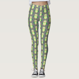 Legging Coruja Verde e Verde