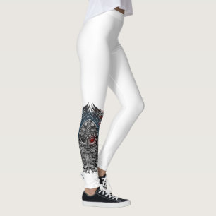Legging Corvos de Odin e espadas Mitologia Viking EUA band