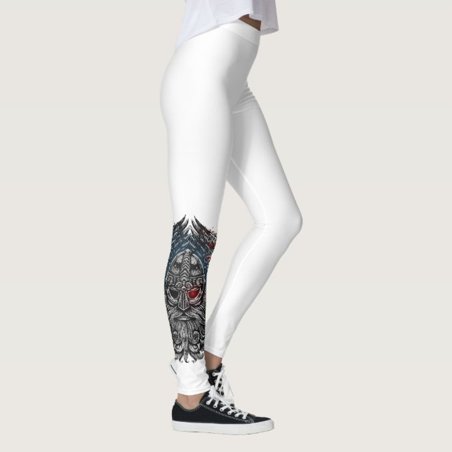 Legging Corvos de Odin e espadas Mitologia Viking EUA band (Direita)