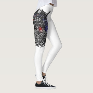 Legging corvos de Odin espadas Mitologia Viking bandeira d