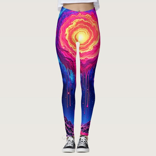 Legging Cosmic Dripping Planet Art (Frente)