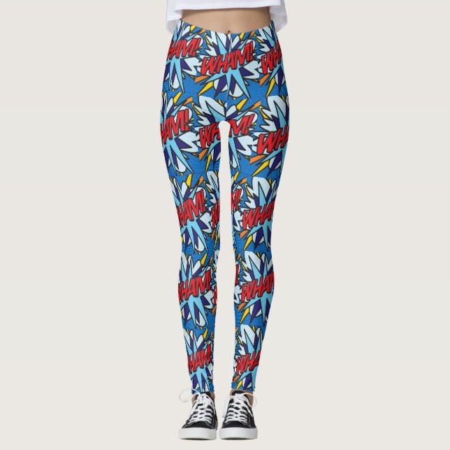 Legging Cosplay Quadrinhos Pop Art WHAM! (Frente)