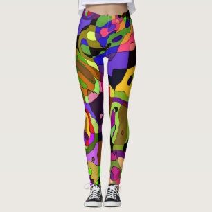 Legging Costume da cor do Harlequin Pastel das caneleiras