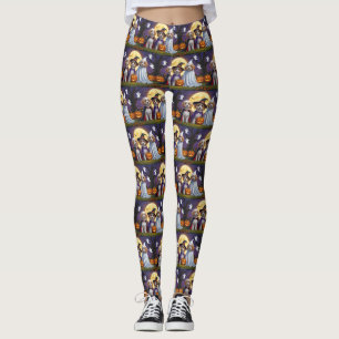 Legging Coton De Tulear Cachorros Pumpkin Halloween Engraç