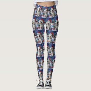 Legging Coton De Tulear Winter Wonderland Natal Joy