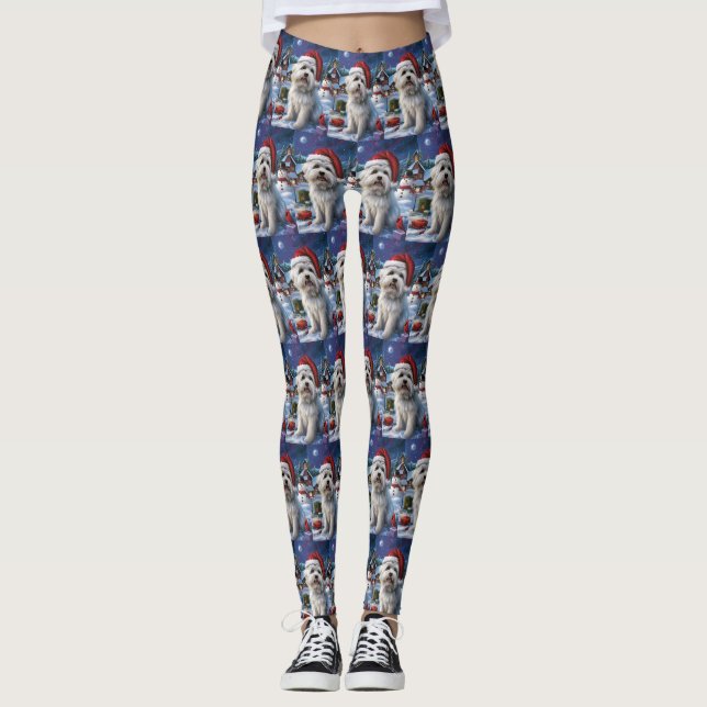 Legging Coton De Tulear Winter Wonderland Natal Joy (Frente)