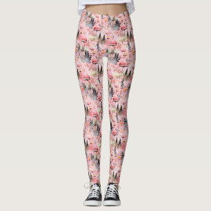 Legging Cottagecore Aquarela Cogumelo & Floresta (2)