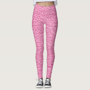 Legging Couro cor-de-rosa, fundo texturizado.