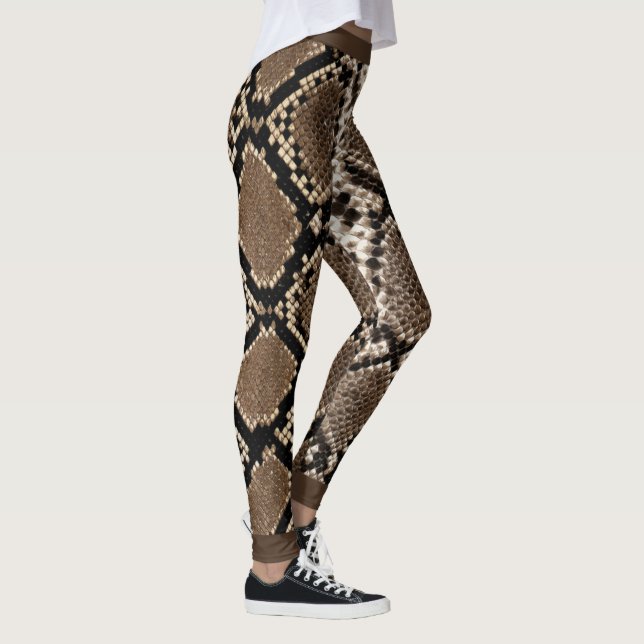 Legging Couro de Cobra Preto (Direita)