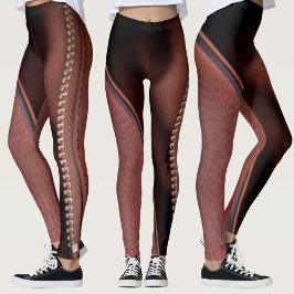 Legging Couro Marrom Falso Deszipado Sensual