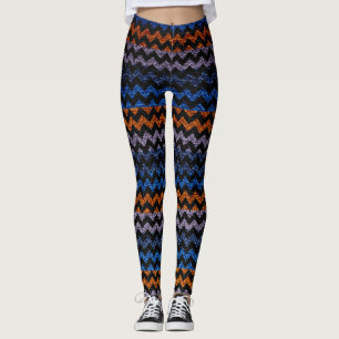 Legging Couro Moderno Chevron Colorido #28