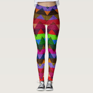 Legging Couro Moderno Colorido Chevron #21