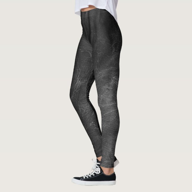 Legging couro preto curado (Esquerda)