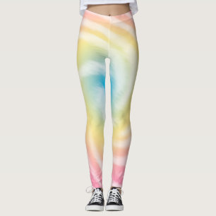 Legging Coxas corantes amarelas e azuis cor-de-rosa