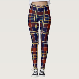 Legging coxas de xadrez escocesas