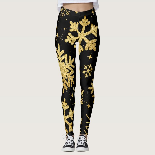 Legging Coxas luxosas com brilho de inverno (Frente)