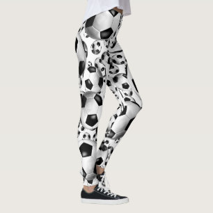 Legging coxas padrão das bolas de futebol com QUALQUER cor