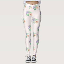 Legging Coxas roxas, cor-de-água, cor-de-rosa