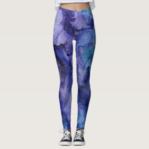 Legging Coxas roxas de aquarela
