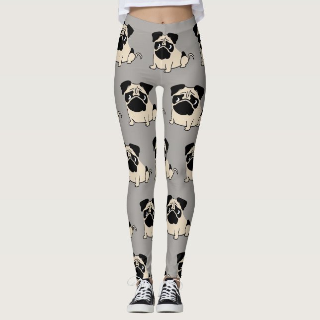 Legging Coxinhas De Pug Bonitas (Frente)
