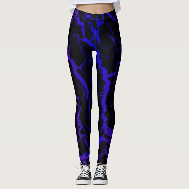 Legging Cracked Space Lava - Purple/Blue (Frente)