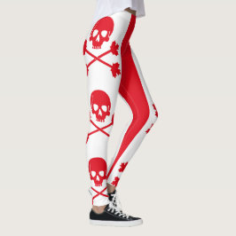 Legging Crânio canadense e Crossbones do pirata