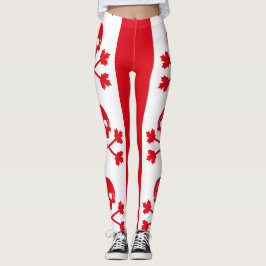 Legging Crânio canadense e Crossbones do pirata