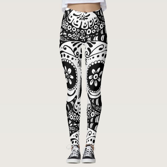 Legging Crânio do açúcar (Frente)