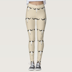 Legging Crânio do gado de Texas Longhorn - teste padrão