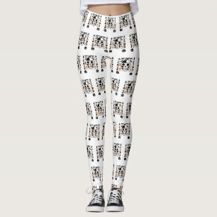 Legging Crânio, morcegos, teias de aranha ao estilo do Dia