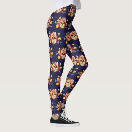 Legging Crânios de Halloween