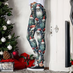 Legging Crânios de Natal Gótico Verde Santa Hats Gothmas<br><div class="desc">Crânios de Natal Góticos em Santa Hats Leggings Verdes | Visto Festivo Yoga Comemora esta temporada de festas com os nossos Picos de Natal Góticos em Santa Hats Green Baubles Leggings, perfeito para sessões de ioga e exercícios festivos. Misturando estilos góticos e alternativos habilmente com vibrações tradicionais de férias, essas...</div>