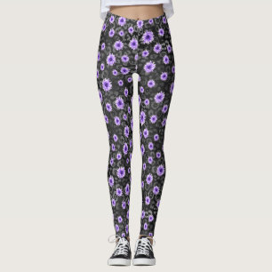 Legging Crânios Roxos e Série Girassol Design 11