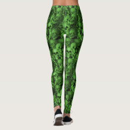 Legging Crânios verdes & pretos