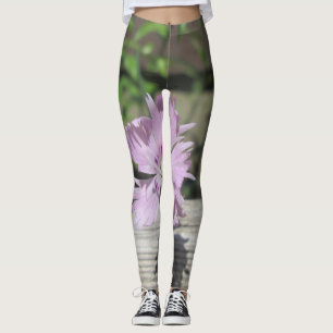 Legging Cravo-da-índia cor-de-rosa dos banhos na cerca