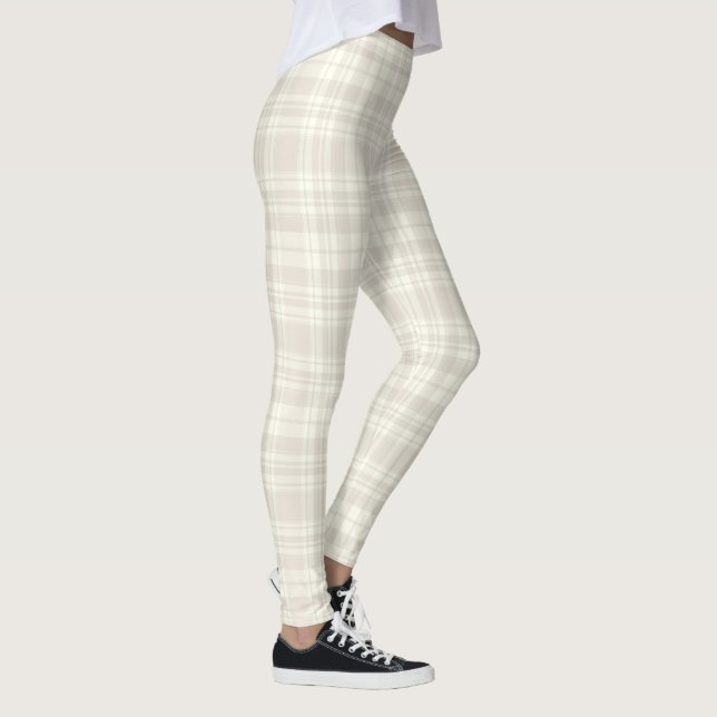 Legging Creme da xadrez de Tartan & no. 66 do bege (Direita)